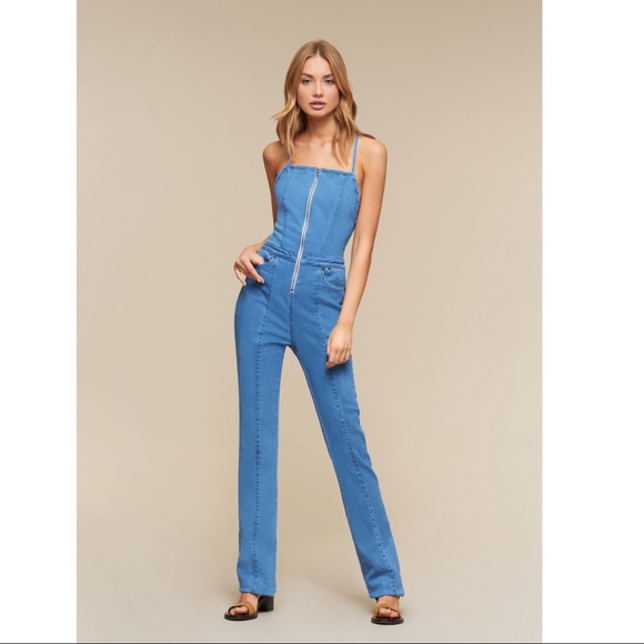 Jetset Diaries Stevie Denim Overall Jumpsuit Jean TJD Revolve - Picture 5 of 10